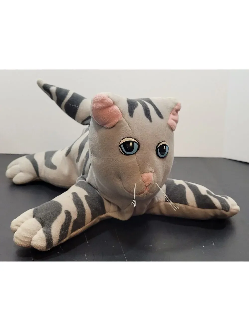 Vintage 1985 Pound Purries Plush Gray Striped Cat Kitten